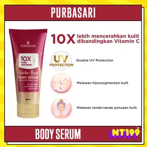 Purbasari Gluta-Hya Body Serum 180ml Glutathione Hyaluronic Acid Niacinamide
