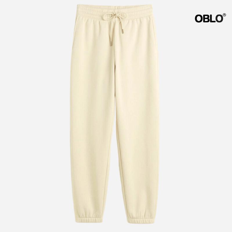 OBLO Sweatpants Celana Jogger Polos Unisex Pria dan Wanita Fleece Sport 0