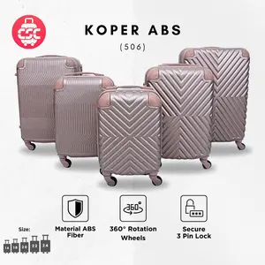 (506) Koper Sultan Rosegold 16, 18, 20, 22, 24 Inch Anti Pecah 4 Roda 360 Derajat Smart Lock