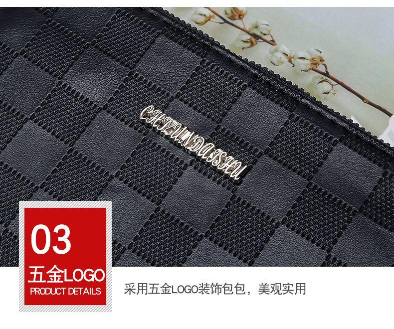 Product Introduction of New Men's Clutch Bag High-end Business Gift Handbag Large Capacity Phone Bag Fashion Clip Bag Soft Leather Envelope Bag 12