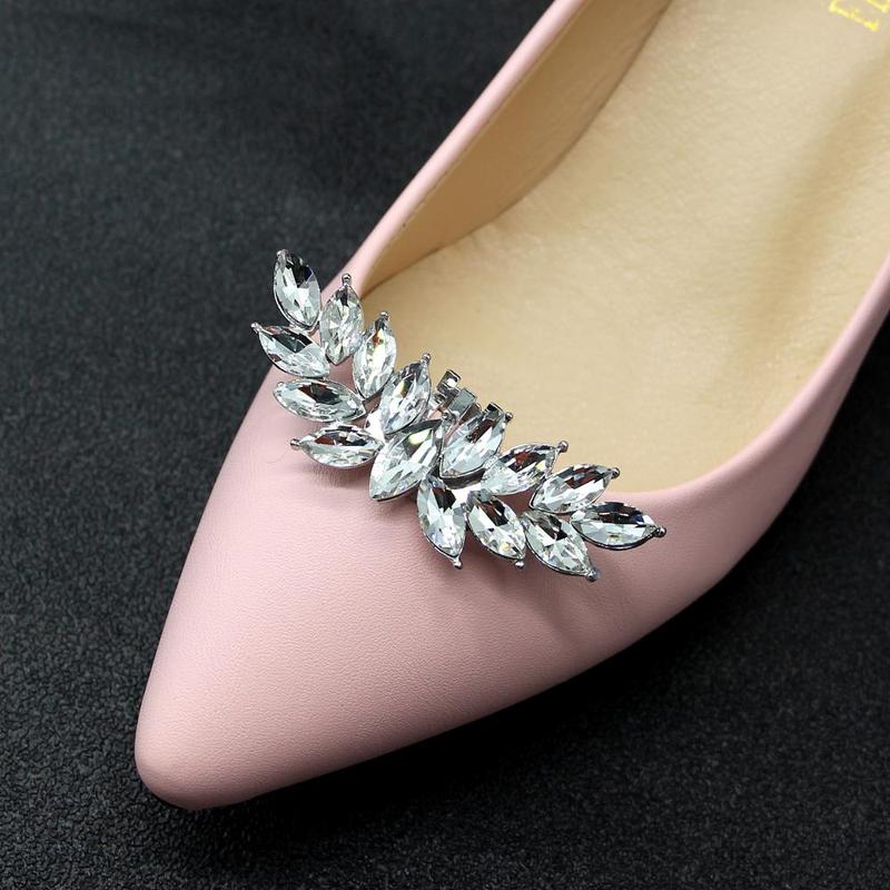 Product Introduction of 1PC Rhinestone Square Clamp Wedding Shoe Clip Shiny Decorative Clips Charm Buckle Shoe Decorations 23
