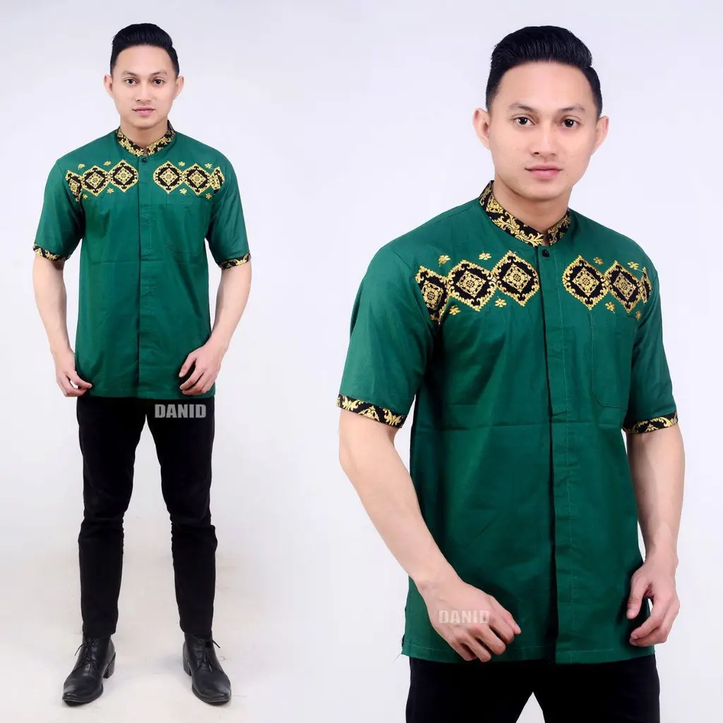 Baju Koko Dewasa Spesial Ramadhan - Pakaian Muslim Pria Modern Lengan Pendek - KKDN