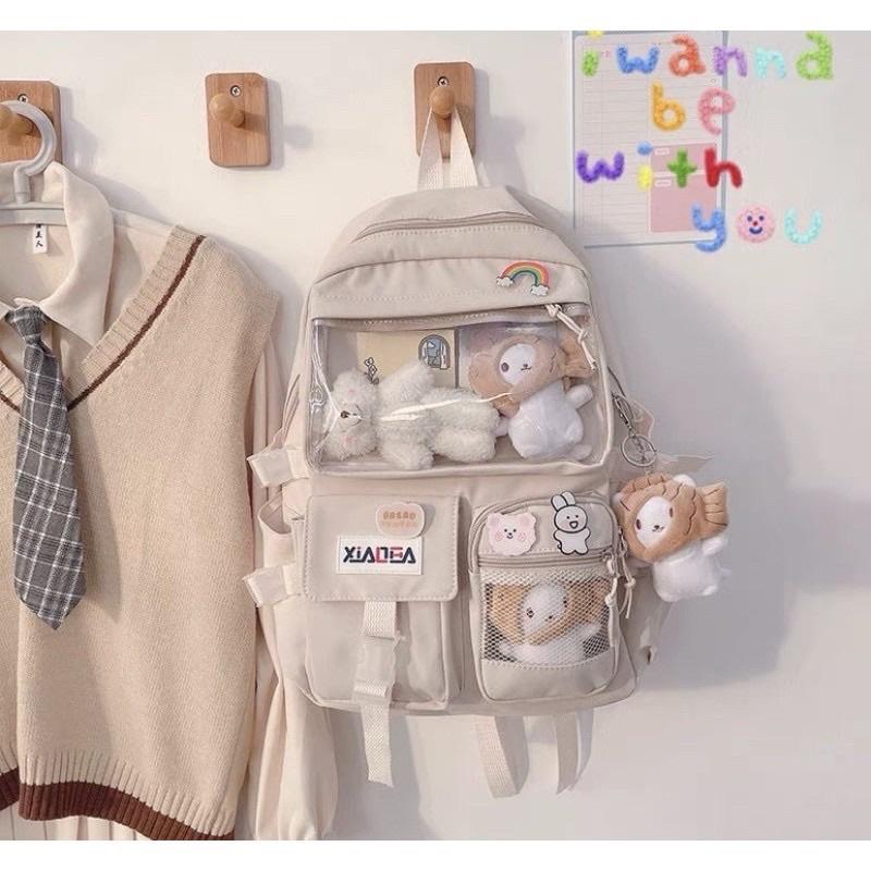Product Introduction of Balo Ulzzang Hàn Quốc Thời Trang Đi Học Đi Chơi Phối Lưới Chống Thấm - BL HỒNG LÂM 11