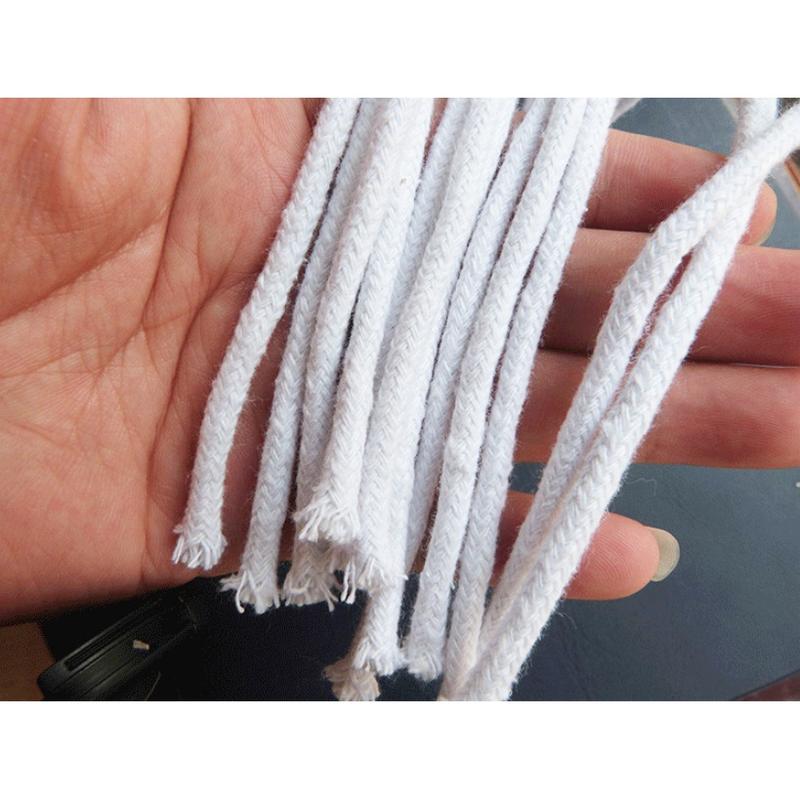 Bịch 10 cái bấc đèn dầu, bấc đèn cồn, sợi trắng TO 4mm dài 18cm dùng cho các loại đèn dầu, đèn thờ cúng... 0