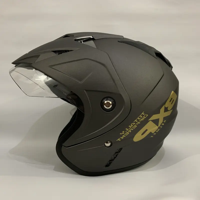 Helm GL Abu-Abu Doff Solid - Single Visor - 1 Kaca - Helem SNI - Helmet Dewasa 0