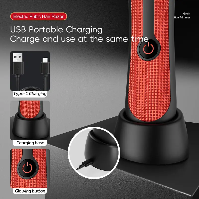 Electric Hair Trimmer, 1 Piece Waterproof Electric Body Trimmer for Precise Trimming, Ideal Personal Beauty Clippers Men Gift for Dad/boyfriend/husband, Clippers Men 6