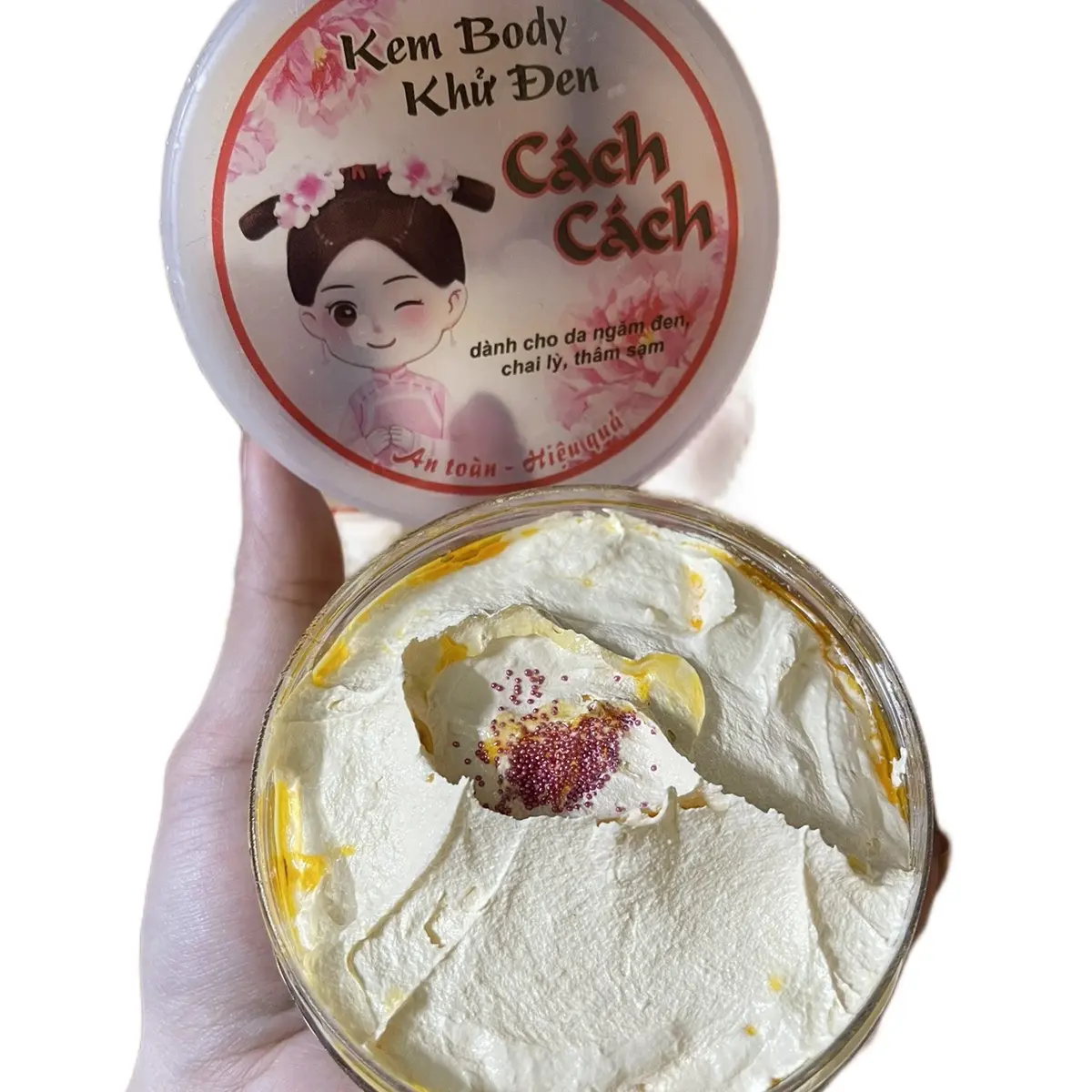 KEM TẨY ĐEN CÁCH CÁCH (tặng kèm vớ chân) hỗ trợ Dưỡng Da Body Làm Đẹp Da dành cho Nữ