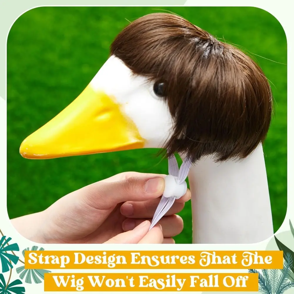 Stylish Funny Porch Goose Outfit Charming Adjustable Elastic Rope Goose Wig Cute Goosey Braid Garden Goose
