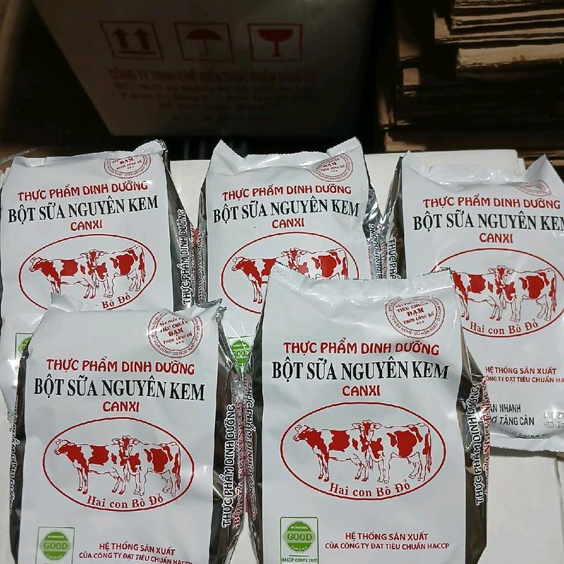 Sét 10 Bịch Sữa Bột Nguyên Kem Canxi 2 Con Bò Đỏ 1