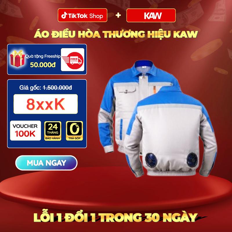 Áo Điều Hòa KAW Chính Hãng Sử Dụng 10-15H Quạt Mát Chống Nắng Nóng An Toàn BH 12 tháng