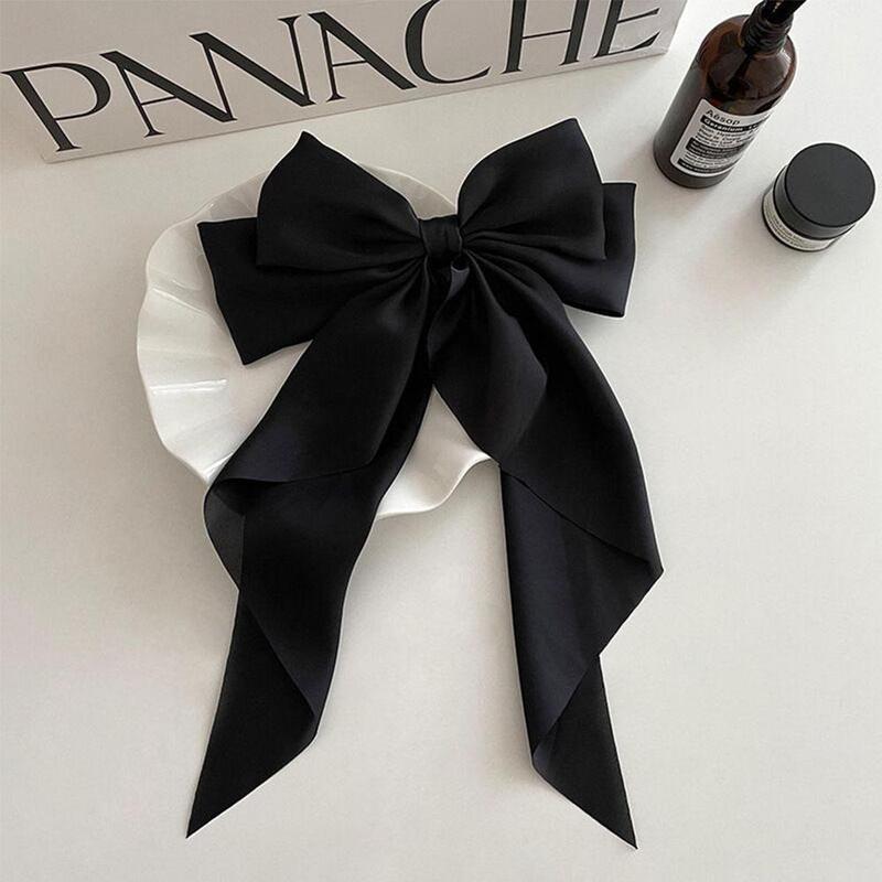 Product Introduction of Korea Elegant Long Bow Hairpin Large Ribbon Hair Clip Ribbon Clip Bow Grip Floating Braid Clip S2H9 30
