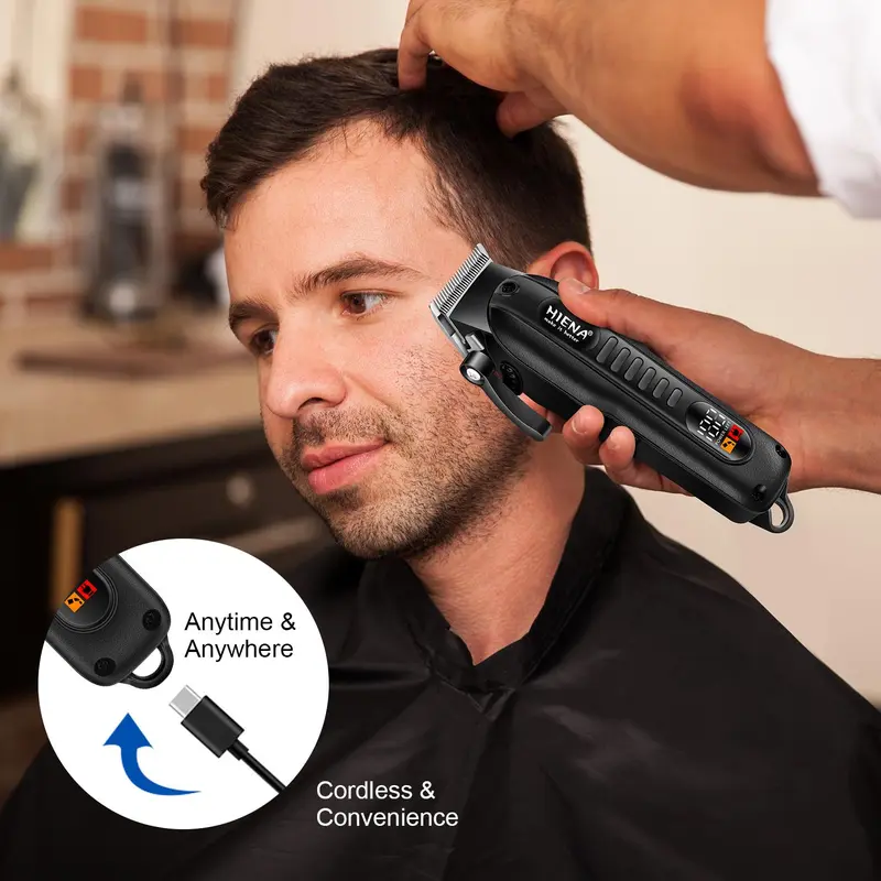 Professional Men's Hair Clipper, USB Rechargeable Men's Hair Cutting Machine, Cordless Hair Clipper Trimmer, Gifts for Men 6
