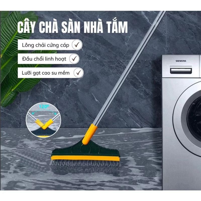 ￼Cây Chà Sàn Nhà Tắm Đa Năng 2 Trong 1, Chổi Cọ Sàn Và Gạt Nước Làm Sạch cây cay g at nu occam tay dodung giadung quét