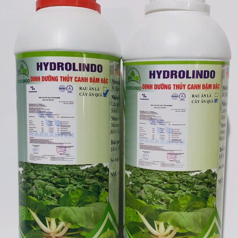 Cặp dinh dưỡng thủy canh Hydrolindo 1lít dành cho rau