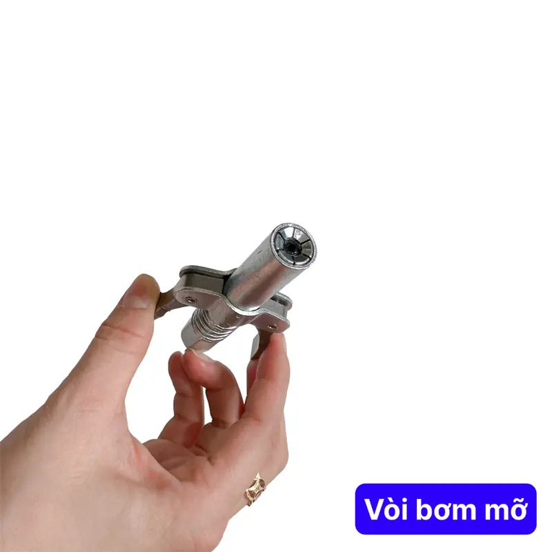 Đầu bơm mỡ lò xo bôi trơn áp suất cao, dạng 2 kẹp 6 chấu khóa tiện dụng rhino 4