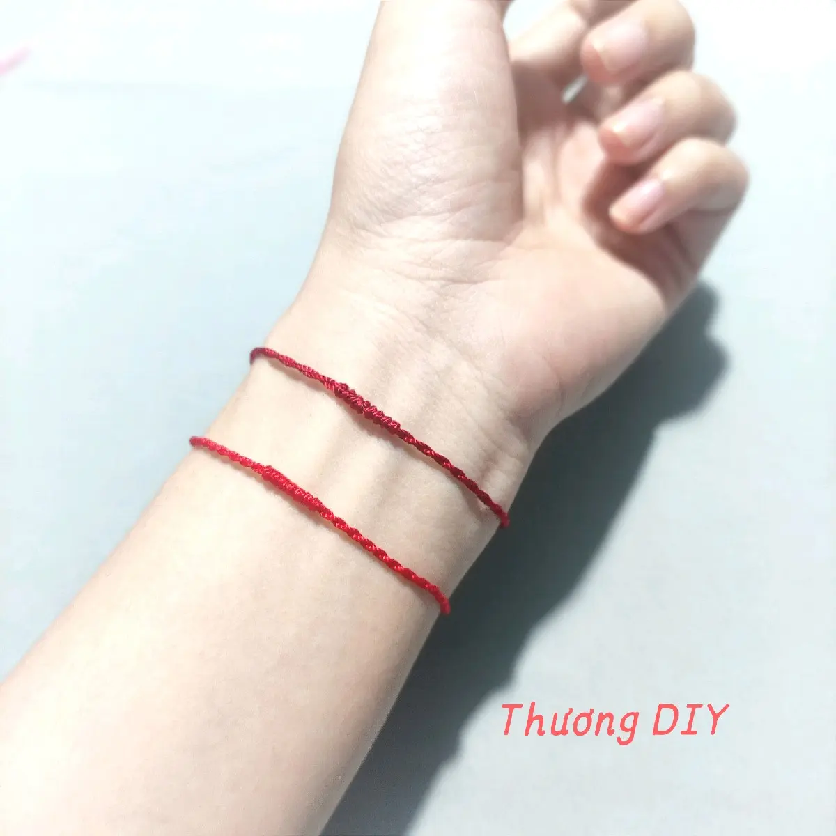 Vòng Tay Chỉ Đỏ May Mắn Handmade Đơn Giản Phòng Cách Tinh Tế good circle Phụ Kiện gỗ