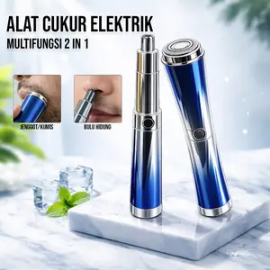 Alat Cukur Elektrik 2 In 1 Pencukur Jenggot Kumis Dan Bulu Hidung Trimmer Pria Portabel TX-36
