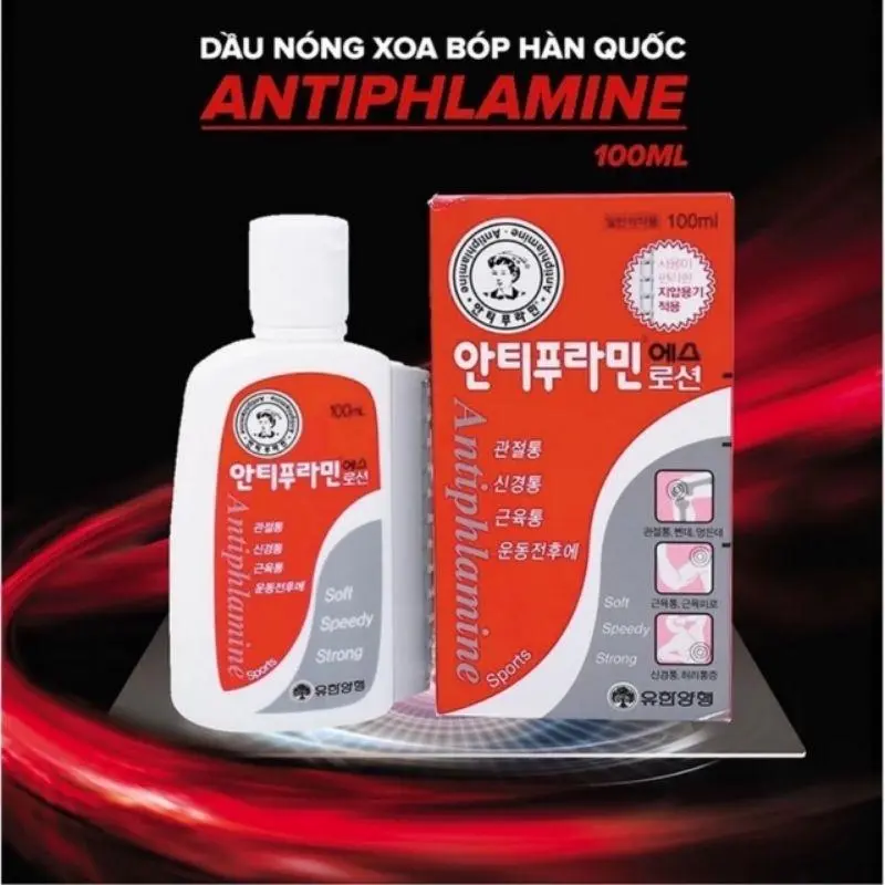-COMBO 2 HỘP DẦU LẠNH + Dầu Nóng Xoa Bóp Hàn Quốc ANTIPHALAMINE Chính Hãng 100ml
