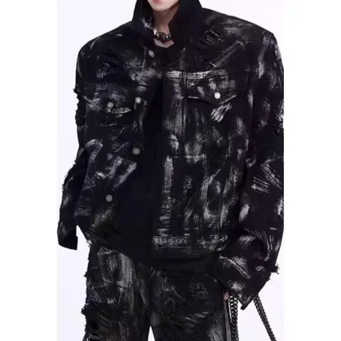 Bộ Đồ Denim Chở Hàng Phong Cách Trung Quốc Mới, Dễ Phối Đồ Và Đẹp Trai, Trọn Bộ, Phổ Biến Vào Mùa Xuân Và Mùa Thu, Áo Khoác Đường Phố Cao Cấp Quần Jean, Dành Cho Nam Giới, Tỷ Lệ Mua Lại 44% Menswear Pants Baggy Có Túi 3