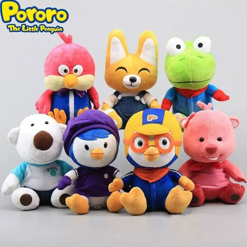Mainan Boneka Pororo And Friends Full Team Ukuran 25cm Bahan Yelvo Plush cocok untuk Koleksi Kado Anak Super Murah