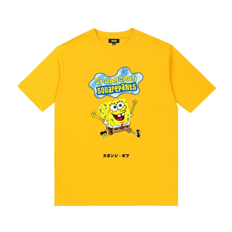 Product Introduction of Sponge crab boss baby boy and girl short sleeved T-shirt, big boy base shirt, children's couple outfit, parent-child T-shirt trend 27