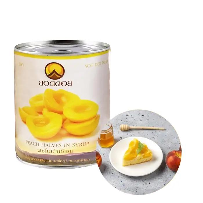 Đào ngâm nước đường Thái Lan Boddob - lon 820g