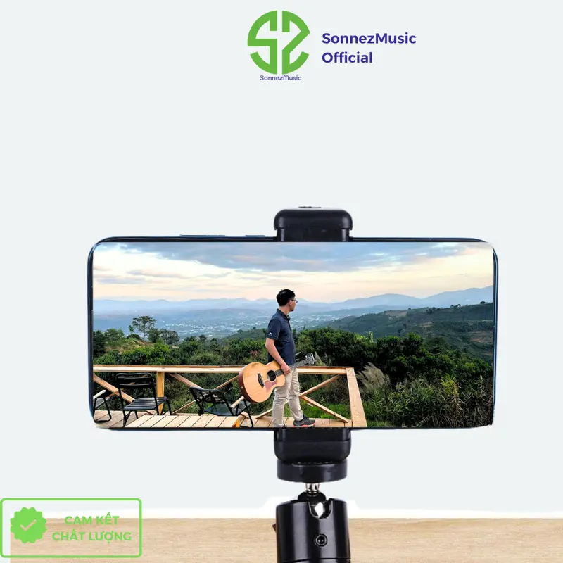 Giá điện thoại, kẹp điện thoại livestream quay video guitar - Sonnezmusic 4