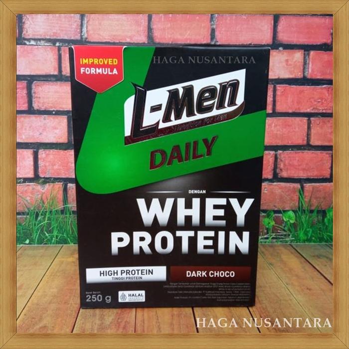 Gambar L-MEN DAILY WHEY PROTEIN HI PROTEIN DARK CHOCO L-MEN Coklat 250 gr dari Haga Nusantara Kota Administrasi Jakarta Selatan Tokopedia