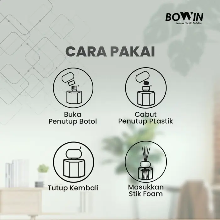 Bowin Reed Diffuser Crystal Aromaterapi Pengharum Ruangan EssentialOil - PURFIY & ANTIOX 3
