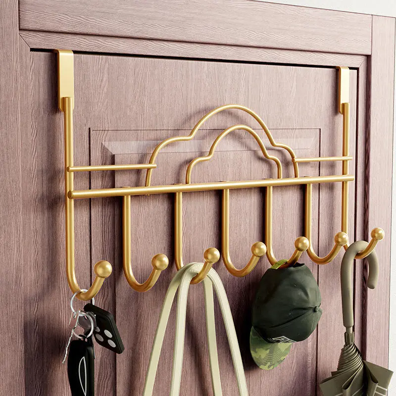 Home door hook, bathroom without punching, hanging towels, entrance key bag, extended waterproof storage rack