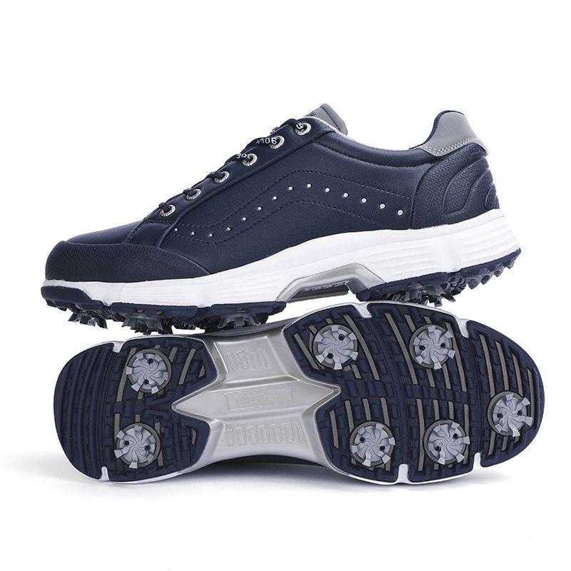 Product Introduction of Foreign Trade Low-Top Men's Golf Waterproof Sneakers Non-Slip plus Size with Studs Golf Sports Leisure Training Shoes Men's Xz25036 24