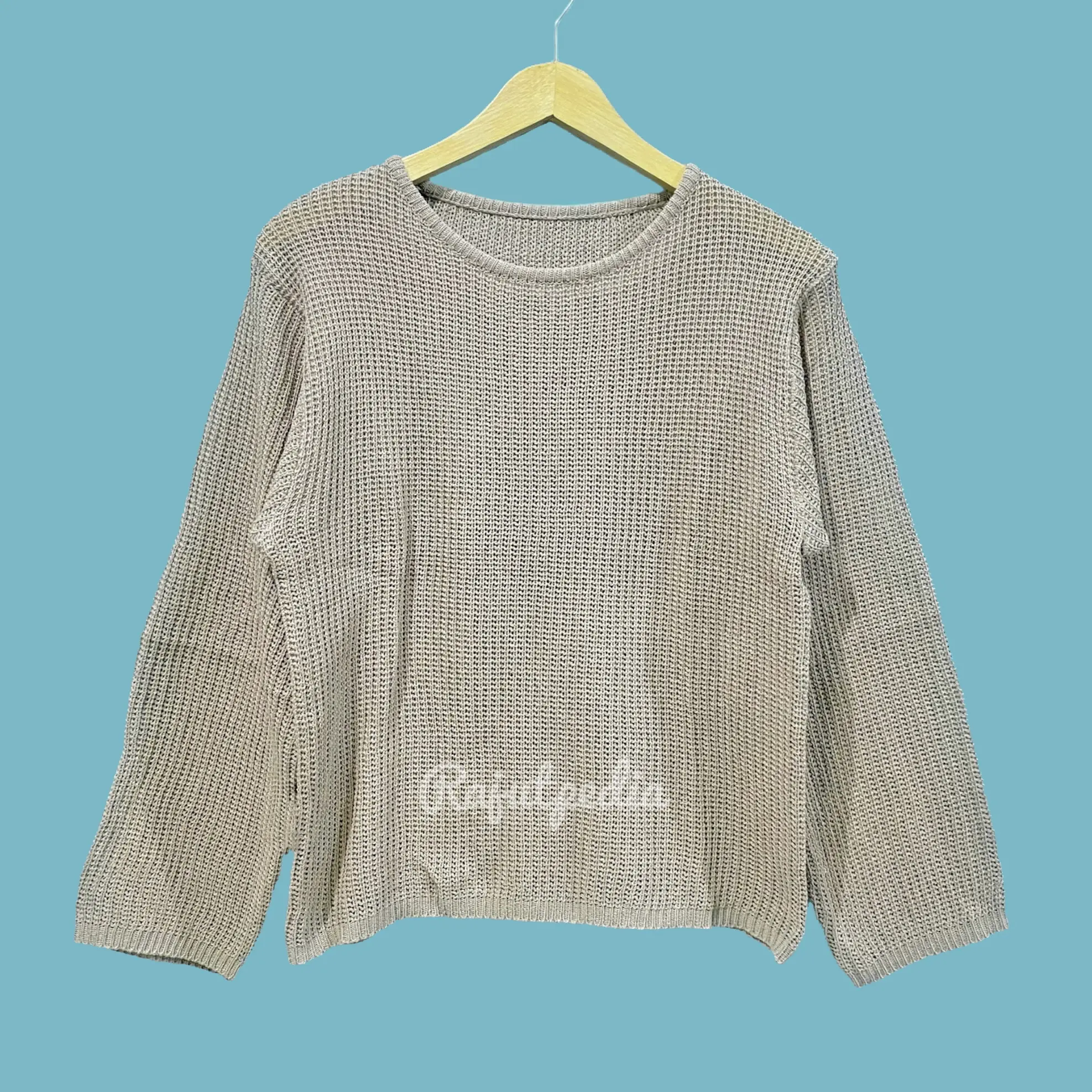 Rajutpedia - Nagita knit sweater basic seccer wanita remaja Polos Tangan Panjang Knitwear