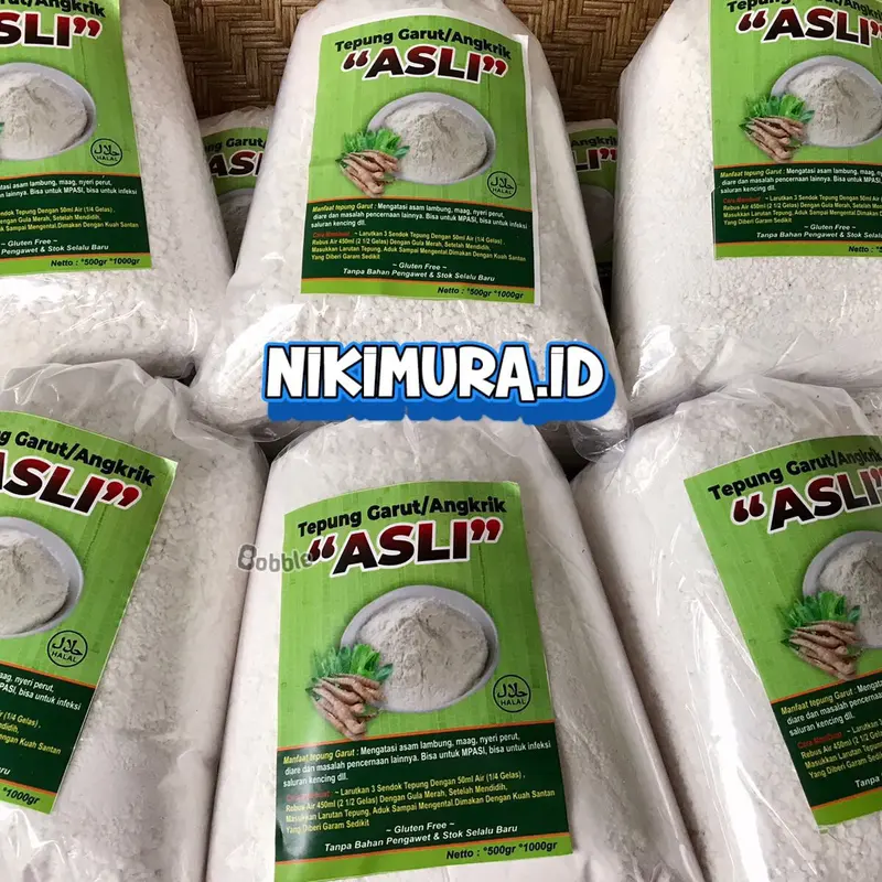 Tepung Garut 1Kg / Pati Asam Lambung / Angkrik Arrowroot 1Kg Bebas gula 0