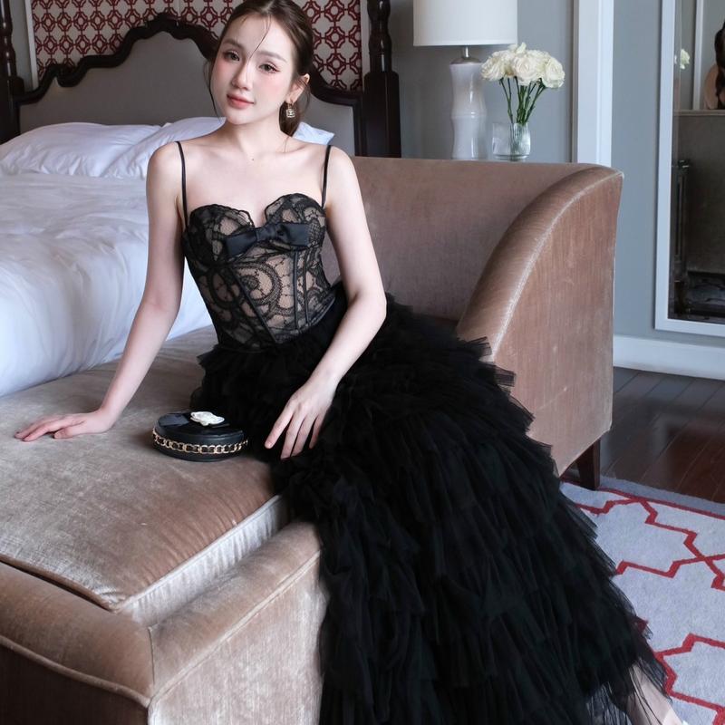 ĐẦM ÁO CÚP REN CHÂN VÁY XOÈ  BY OANH BIBI - 1523 4