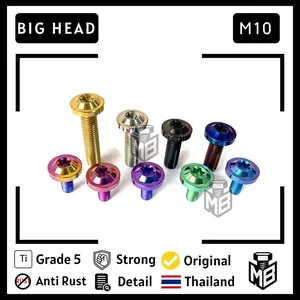 Baut Titanium Big Head M10 / (Drat 14) Grade 5 Bahan Titanium Ti-6Al-4V