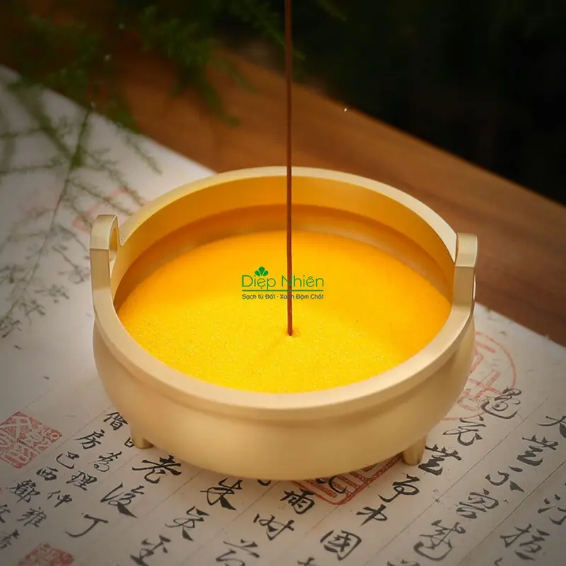 [ 05 Kg ] Cát thay lư hương màu vàng trang trí bát hương bàn thờ 3
