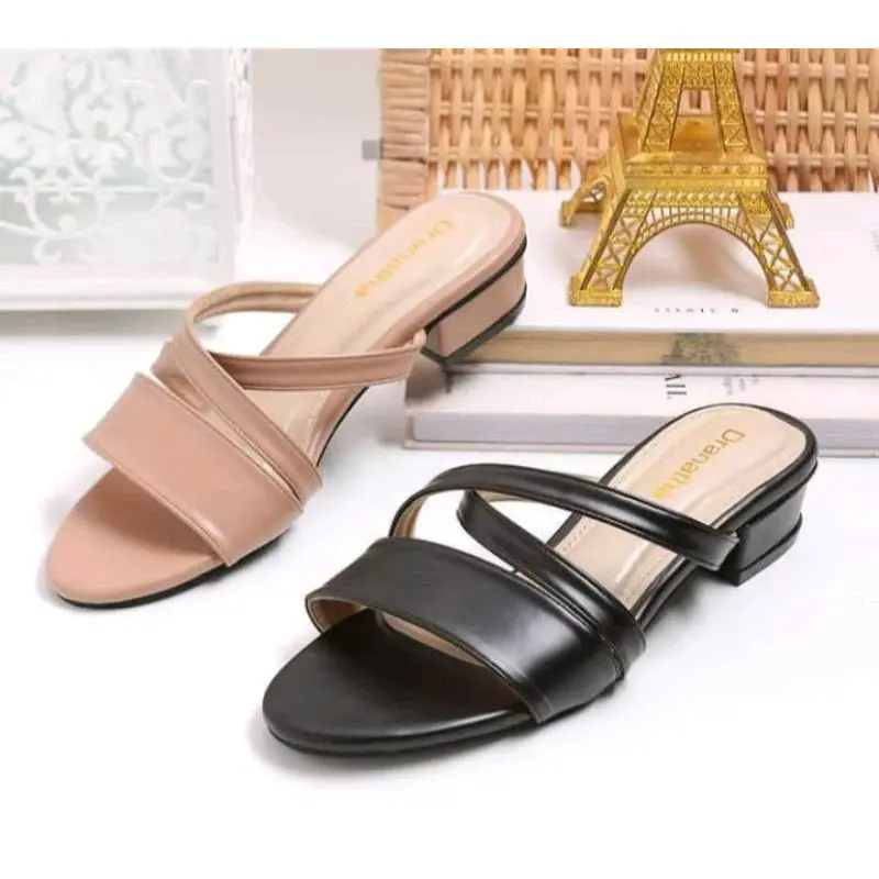 Sandal wanita Hak tahu 3cm silang heels terbaru model tali silang kekinian