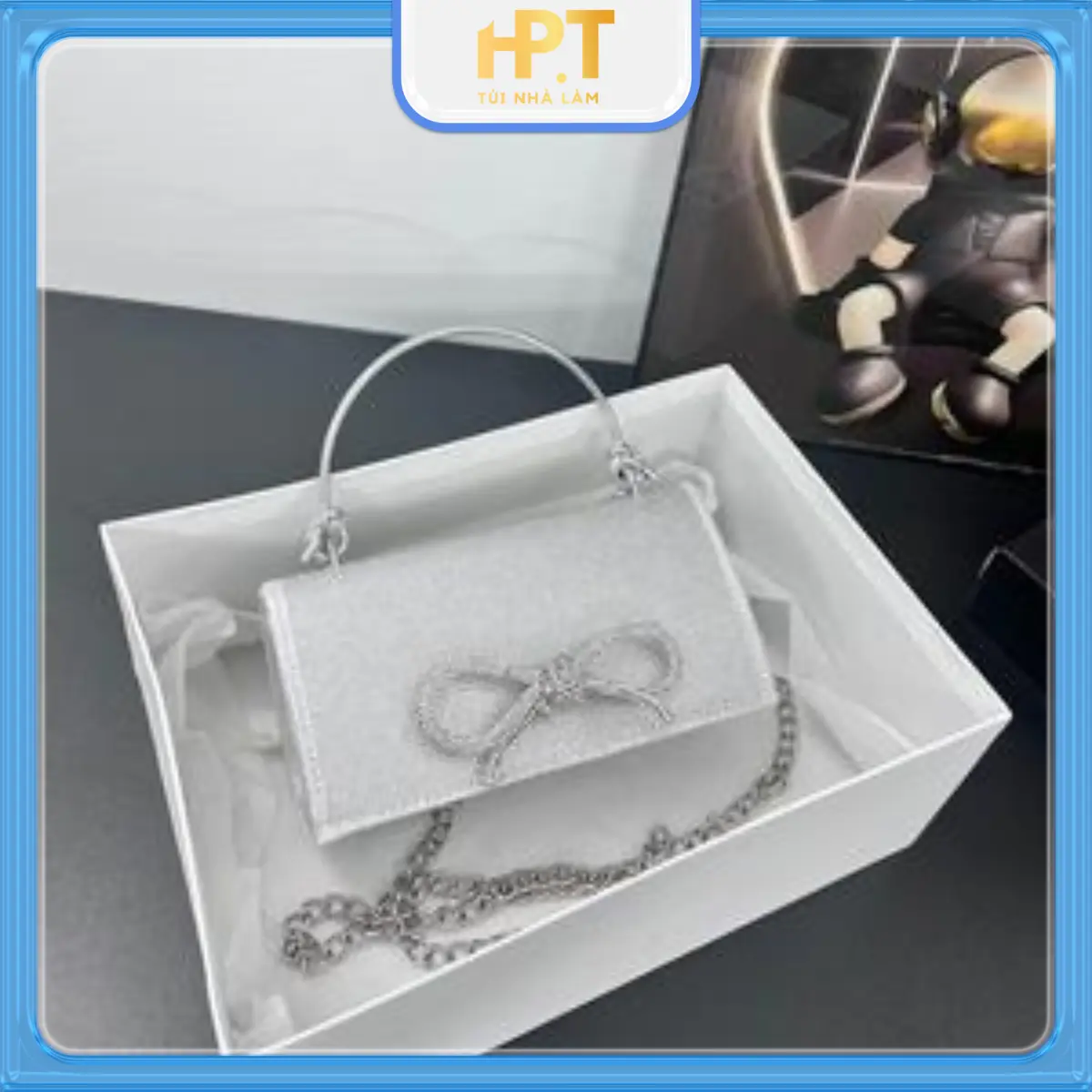 Túi đá quai kiềng đi chơi đi tiệc cầm tay đeo chéo Bag Nữ