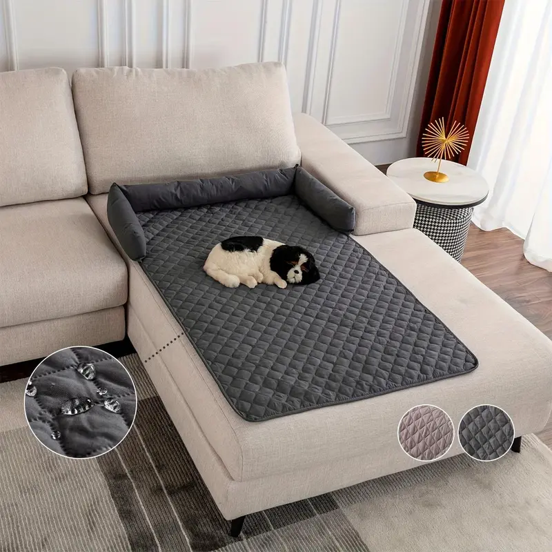Solid Color Pet Sofa, Washable Pet Sofa, Non-slip Waterproof Sofa Protective Pad, Pet Supplies for Home Living Room, Dog Bed Mat, Dog Sofa Pad 2