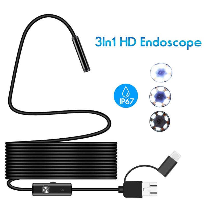 Product Introduction of Endoscope Camera Snake Sewer Industrial Pipings Borescope Car Inspection Camera 45