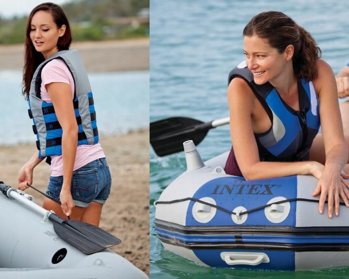 Thuyền bơm hơi MARINER 3-4 người CAO CẤP chống lật INTEX 68373 68376 bảo hành 12 tháng Cao Su Sport 8