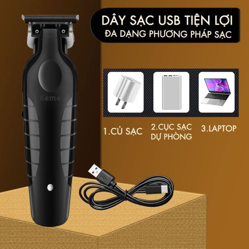 Tông Đơ KEMEI KM-2299 – Khắc tóc, chấn FADE, Lưỡi Mạ Carbon DLC Sắc Bén, Chống Mài Mòn, Giảm Nóng, Cắt Tỉa Tinh Tế và Định Hình Viền Chuẩn Mực Cạo Râu 4