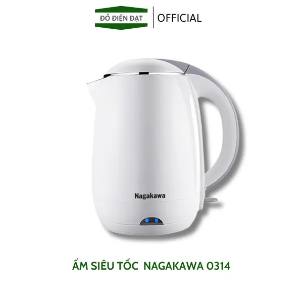 Ấm siêu tốc Nagakawa, Ấm siêu tốc NAG0314 2 lớp, Bảo hành 12 tháng