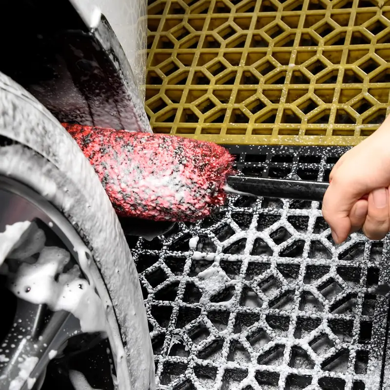 Car Wheel Cleaning Brush, Soft Wheel Detailing Brush, Professional Car Wheel Cleaning Tool for Car Washing & Maintenance 8