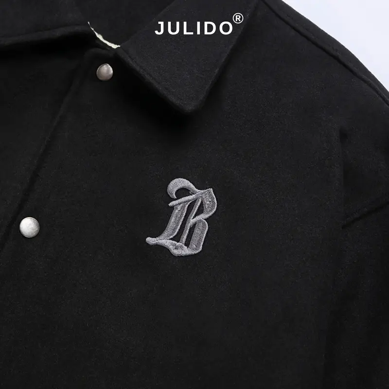 [DEAL MỞ BÁN] (Form Rộng) Áo khoác dạ lót lông Varsity nam nữ JULIDO, chất vải dạ ép dày dặn lót lông cừu cao cấp