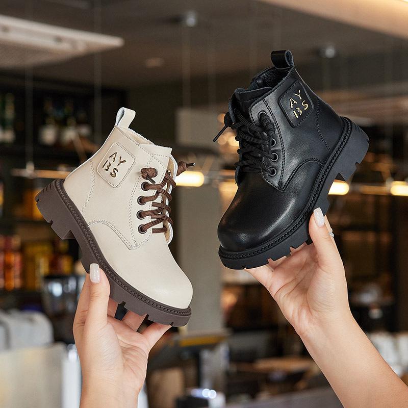 Product Introduction of Girls' Shoes Boots 2024 Spring and Autumn New Thin Cotton Medium and Big Children Winter Boy's Ankle Boot Children Casual Martin Boots 5