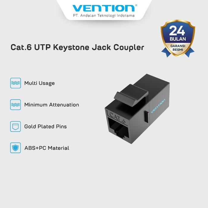 Jual Vention Modular Ethernet Extender Keystone Jack Coupler RJ45 Cat6 ...