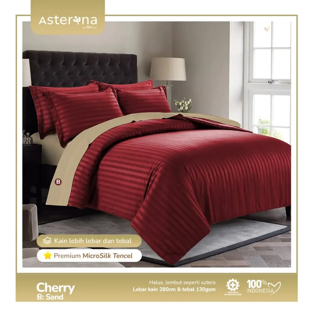 Devina Collection Sprei Set Aesthetic Motif Tencel Hotel Ukuran King 180x200