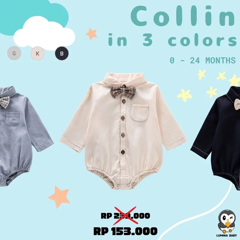 COLLIN JUMPER | JUMPER BAYI PREMIUM KOREA 0-2 TAHUN Newborn 0