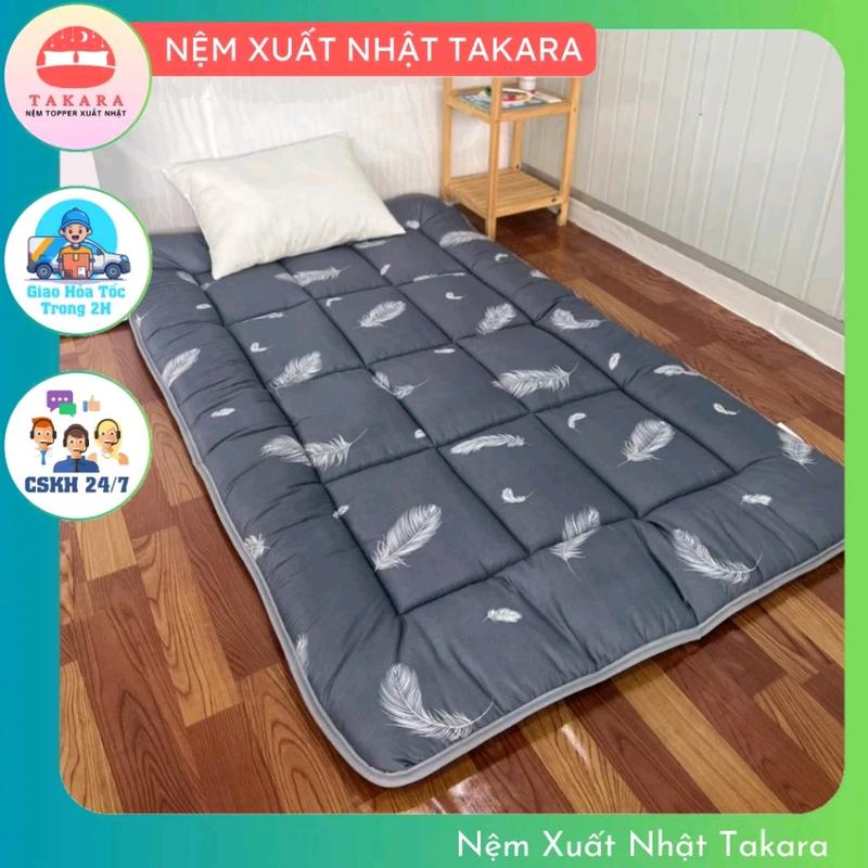  Nệm Topper bảo vệ nệm đệm trải sàn bông dày 6cm tấm bảo vệ nệm  nệm ký túc xá đủ size 1mx2m,1m2x2m,1m4,1m6 1m8 chính hãng TAKARA Stain Làm mát đủ màu thân thiện với làn da Pure Cotton Mềm mại 